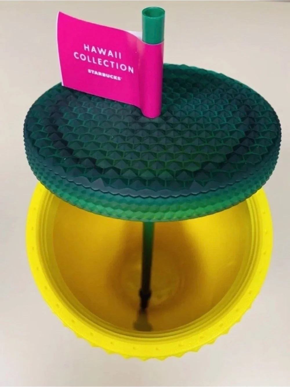 NWT Starbucks Hawaii Collection Yellow Studded Tumbler Limited Edition